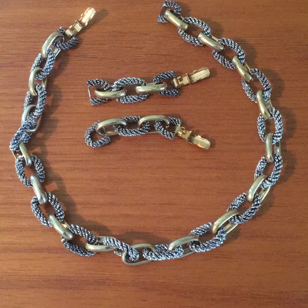 Vintage adjustable chain link necklace